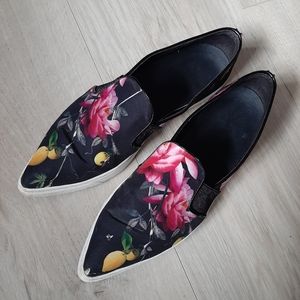 Ted baker floral slip on runners size 7